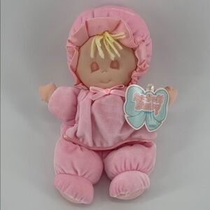 Vintage Eden NWT So Soft Baby Sleeping Eyes Closed Pink Plush Soft Doll